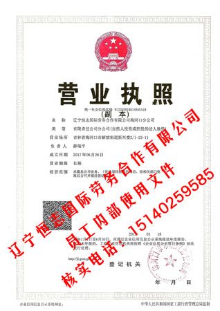 吉林省梅河口市营业执照